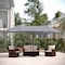 Flash Furniture Elizabeth Commercial Grade 15 FT Triple Head Patio Umbrella with Crank and Easy Lift Functionality in Gray GM-WL-UU021-GRY-GG - alternate 3